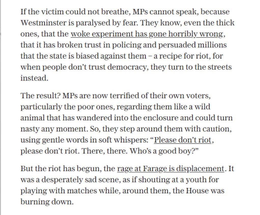 SimonDanczuk's tweet photo. Reflecting on yesterday’s PMQs and the murder of Henry, this by @timothy_stanley is well worth a read. “MPs are now terrified of their own voters…” https://t.co/Smkstkq5QM