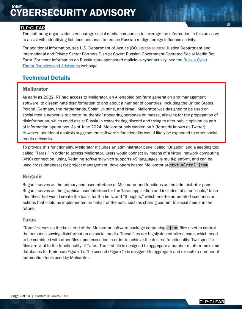 TheChrisAlpine's tweet photo. Because the platform is trying to manipulate you.

Elon Musk bought Twitter in 2022 and removed most of the trust and safety team that protected the platform from botting and manipulation. 

There was a joint cybersecurity report conducted by the USA and allies that released in 2024. It identified Russian botting operations intended to spread disinformation on social media active as early as 2022, the same year Elon bought Twitter. They use AI software called Meliorator to create fictitious profiles of different types. Profiles that create disinformation posts and profiles that amplify by commenting, liking and reposting/engaging as if they were real people. 

https://t.co/wlB2JEsTSA
