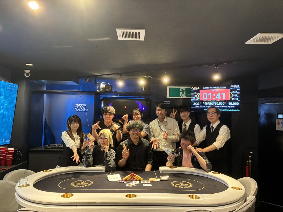 GPT_PRIME's tweet photo. 🃏第3回MIXてるな杯 Stud MIX 22E🃏

🥇チャンプル 様
🥈おたけ 様
🥉てるな 様
4th はやみ 様

プライズ獲得おめでとうございます🎉
今回もたくさんのエントリーありがとうございました‼️
次回は7月6日MIXてるな杯10 GAME MIXを予定しております🌟 https://t.co/hFK0T9mBnM