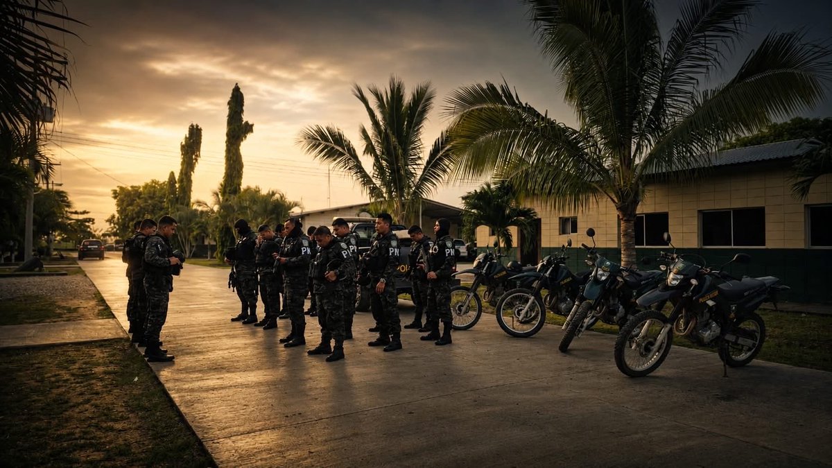 PMOPHN's tweet photo. Antes de iniciar cada operación, hombres y mujeres de la Policía Militar del Orden Público elevan una oración a Dios, pidiendo sabiduría, fortaleza y protección para cumplir con honor las misiones encomendadas al servicio de Honduras.

La oración fortalece el espíritu de quienes, día y noche, dejan a sus familias para cumplir con su deber, guiados por los valores de honor, lealtad y sacrificio de servicio que distinguen a nuestras Fuerzas Armadas de Honduras.

#FFAAHN #PMOPHN