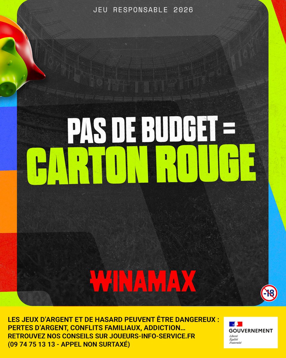 WinamaxSport's tweet photo. 👉 Pas de budget = carton rouge.