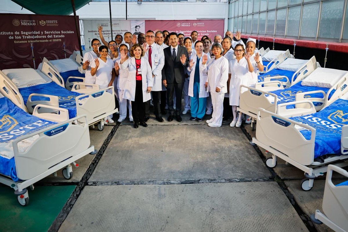 IsssteEdomex_'s tweet photo. 📷 #COMUNICADO
Entrega Martí Batres 74 nuevas camas y verifica abasto del 98% en farmacia del HG “Dr. Fernando Quiroz Gutiérrez” del ISSSTE.
📷https://t.co/fZKZd7mnG3 https://t.co/7C8pAPp3Wg