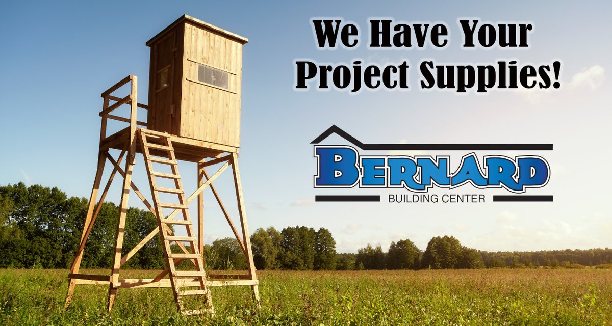 BernardBuilding's tweet photo. IF YOU BUILD IT, THEY WILL COME. 🦌🦌🦌(Ok, we can't really promise that...🤭) BUT - now IS the time to design &amp; build that new blind. Get that to-do item to-done so the local herd has plenty of time to get accustomed to the new *thing* in the neighborhood. Stop in for supplies! https://t.co/hDVCJivqyq