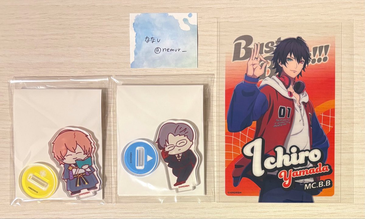 nemur___'s tweet photo. 【交換 譲渡】ヒプマイ DAISO ダイソー

譲：一郎 銃兎 幻太郎

求：
アクスタ｜十四  決まり次第、寂雷or定価
クリカ｜獄

FF外の方はリトリン必読です。
よろしくお願いいたします🙇🏻‍♀️ https://t.co/absZzszP56