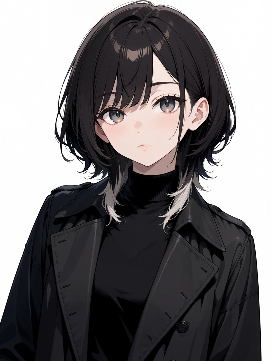 顔なしアニメ風ファッションポートレート