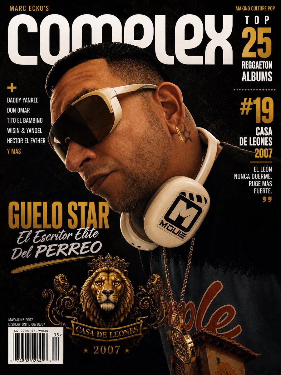 guelosuperstar's tweet photo. Gracias a @complex Por El Reconocimiento y ser Parte del Top 25 Mejores Albunes de La Historia de Reggaeton #19 CASA DE LEONES 💿 Mi Trabajo Esta Hecho SOMOS PARTE DE LA HISTORIA Intruyanse ahi esta Escrita ✍🏼 Y La Bendicion a Mis Mejores Reggaetoneros #Jowell #Randy #Jking https://t.co/sY58iq2EUz