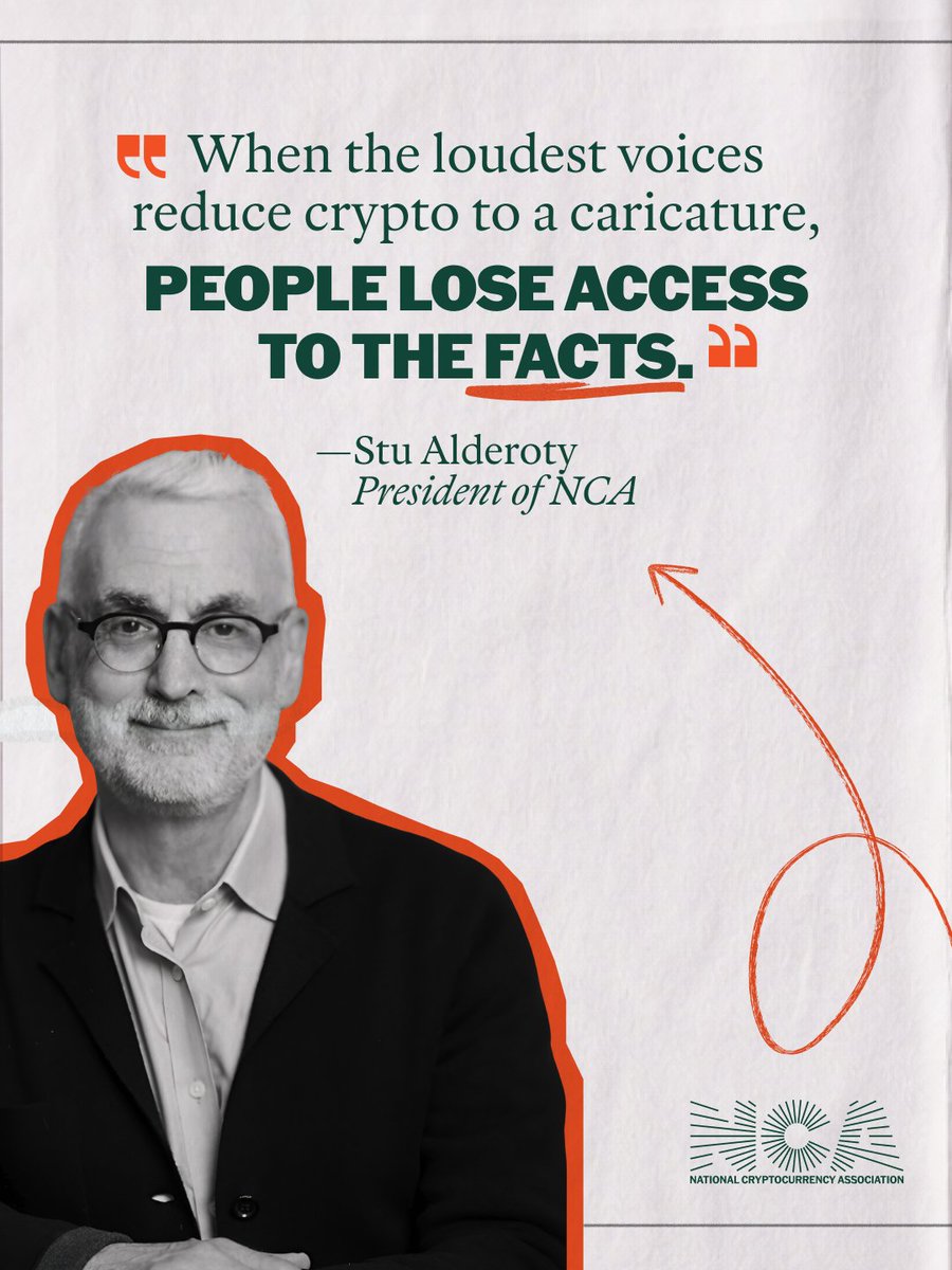 NatCryptoAssoc's tweet photo. We’ve seen this show before: spotlight the worst behavior, generalize it across the entire technology, and leave out the 67 millions of Americans using the tool. Crypto is still getting that treatment. 

In his latest op-ed for @FastCompany, our president @s_alderoty responds to an anti-crypto documentary - and to the bigger pattern it represents. 

Read the full piece: https://t.co/Ux27TUZBey