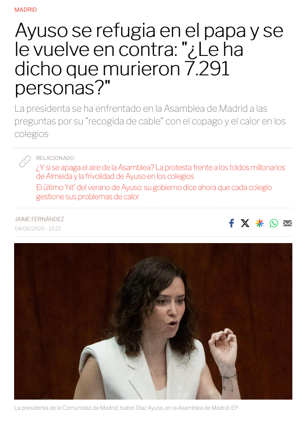 mrspain71's tweet photo. 🔴Es una vergüenza que Ayuso siga en el cargo:

⚫️ El hermano cobrando comisiones en 😷

⚫️ El novio en líos de fraude fiscal y comisiones con Quirón

⚫️ La sanidad pública sangrando dinero a privados.

⚫️ Montando pollos diplomáticos 🇲🇽

Madrid paga caro este circo familiar 🎪 https://t.co/tvWW8ArBIS