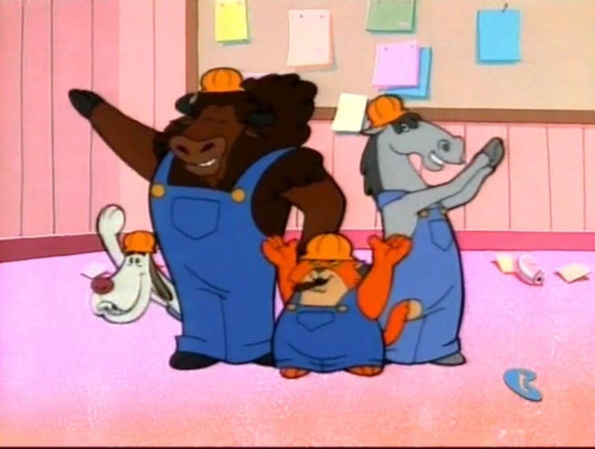lanajhonpual's tweet photo. ๐๐ฆฎ๐๐ construction workers #2StupidDogs #SecretSquirrel https://t.co/RbVlZJPpKs