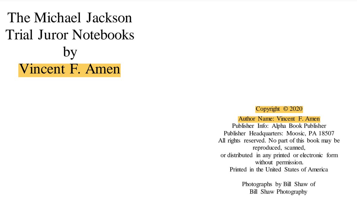 JohnJaySmith777's tweet photo. Here’s more receipts 

His book in 2020- no kiddie magazine here 
And interview in 2026 saying he wanted to bring the magazine to DA in 2004 - but there’s absolutely zero mention of this magazine in the entire trial in the entire file in 2005 trial - https://t.co/1QVp6Msyqh