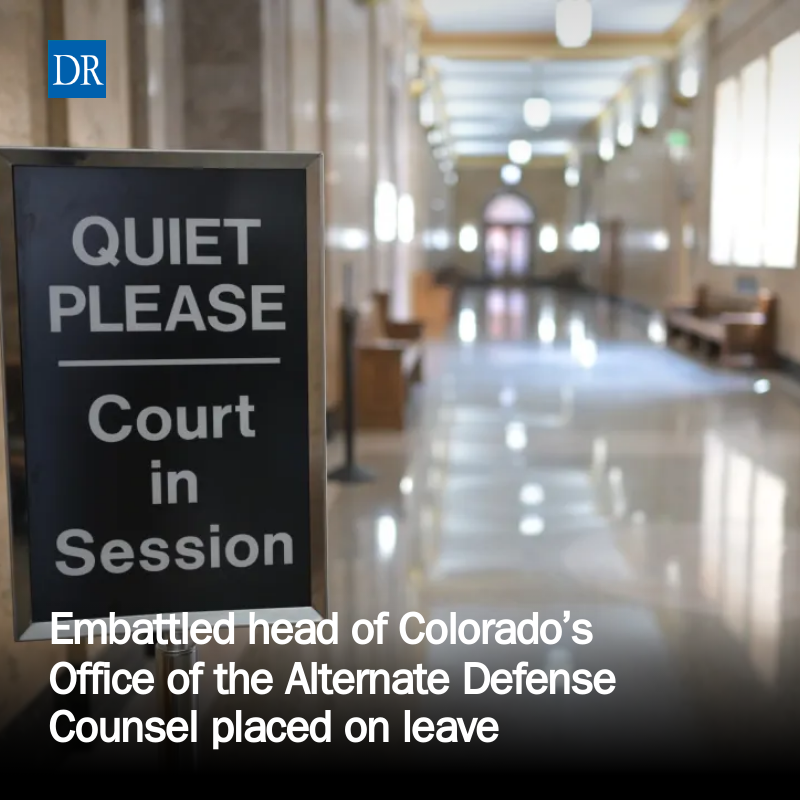 ccdr's tweet photo. Embattled head of Colorado’s Office of the Alternate Defense Counsel placed on leave https://t.co/NrcJFycsXW https://t.co/Swu66IcBsr