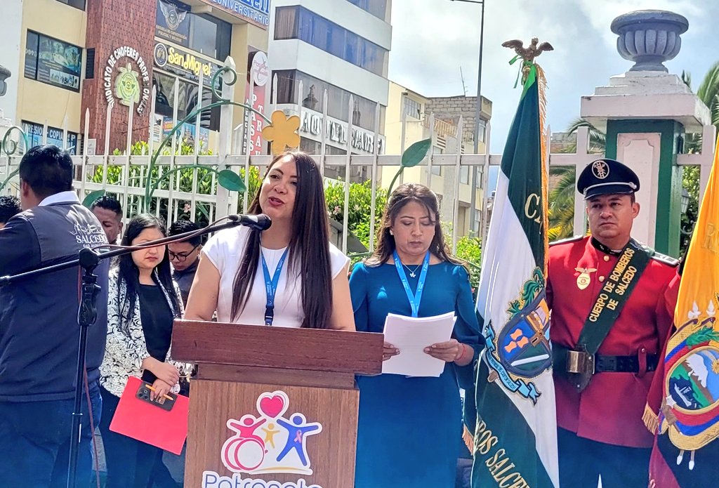 DefPublicaEC's tweet photo. Ana Guanoluisa, Directora Provincial de Cotopaxi, señala que la #RutaDeLosDerechos2026 nace como una iniciativa de la Defensoría Pública para acercar la justicia al territorio. #CotopaxiDefensoríaPública https://t.co/gzjgSe0t6Z