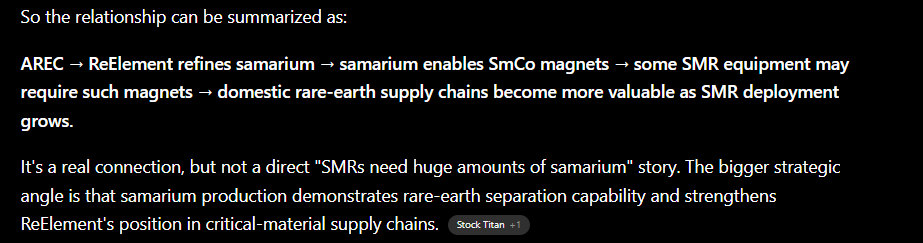 XCPRIC's tweet photo. @probzunknown yeap, you're very sharp!!... here GPT's answer ...(curiously I own shares of IMSR which is the most advance molten salt reactor in US) https://t.co/QbwTjaXFk6