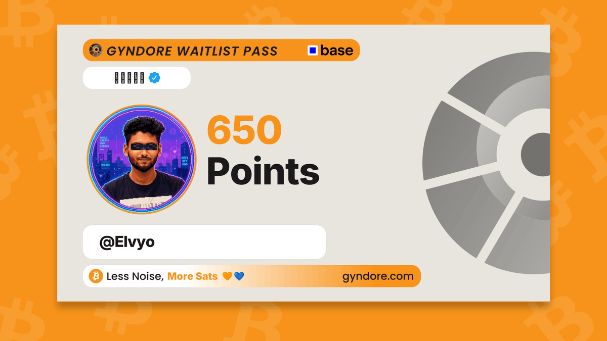 Elvyo's tweet photo. Secured my spot on the @Gyndore waitlist.

Already stacking. It pays to be early.

Join now &amp; claim your points → https://t.co/SzthAdmzoA https://t.co/UGGGSyOFXW