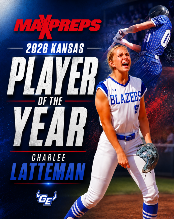 GardnerSoftball's tweet photo. We're so proud of Charlee Latteman who represented herself and GEHS so well this 2026 softball season.  Charlee has been awarded the 2026 Kansas MaxPreps Player of the Year! @LattemanCharlee @MaxPreps @GEHSAthletics @KansasPregame @sportsinkansas @KSSCentral https://t.co/sBCix3oyyB