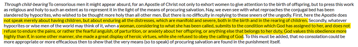 FavaAnthony's tweet photo. While Ligonier promotes singleness, John Calvin argues that God values motherhood more than being a girlboss https://t.co/G9H3ujjabk