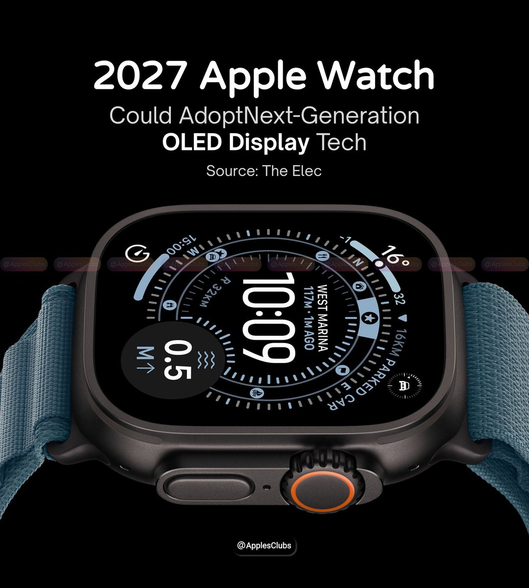 OElectronics25's tweet photo. خبر: 🚨 قد تحصل ساعة أبل واتش على تقنية OLED من الجيل التالي. https://t.co/aDVQJXAXtW