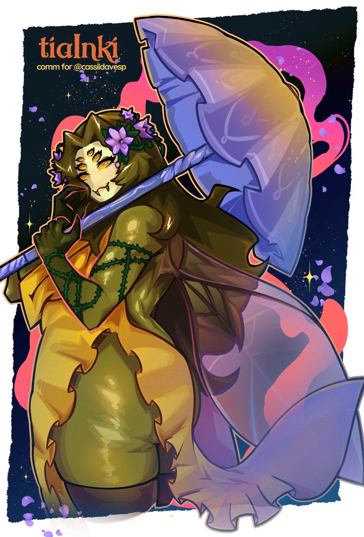 tiaInki's tweet photo. Is a fighting game ever complete without a graceful and lovely lady who can also put you beneath her foot? This time for the wonderful Vesp!

I may have gone a LITTLE overboard with the detail, but she's just so lovely.. a really enjoyable piece. :D Vesp was so helpful too! TY https://t.co/I0lRhheomc