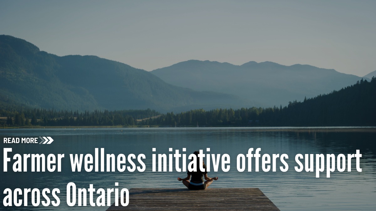OntAg's tweet photo. Support for farmers...

The mental health of Ontario farmers is receiving greater attention through the Farmer Wellness Initiative, a program designed to support the well-being of farmers.

Learn about the program and how to get involved ⤵️

#OntAg