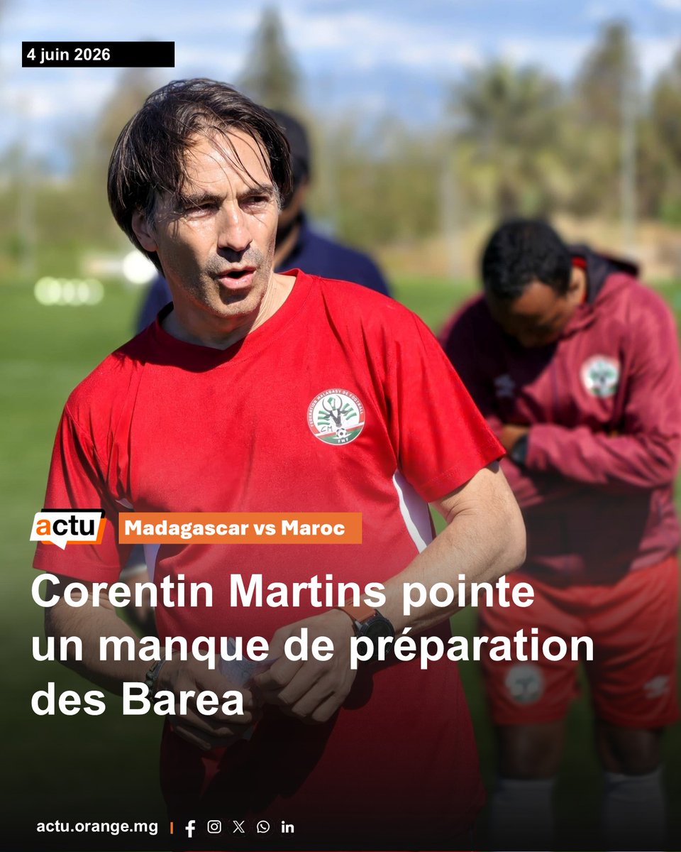 orangeactu's tweet photo. Corentin Martins estime que la fenêtre FIFA de juin a fortement pénalisé la préparation des Barea, battus 4-0 par le Maroc en amical, avec seulement deux séances d’entraînement avant le match. Il retient néanmoins une expérience utile face à un adversaire mieux préparé. https://t.co/hkjq06D9im