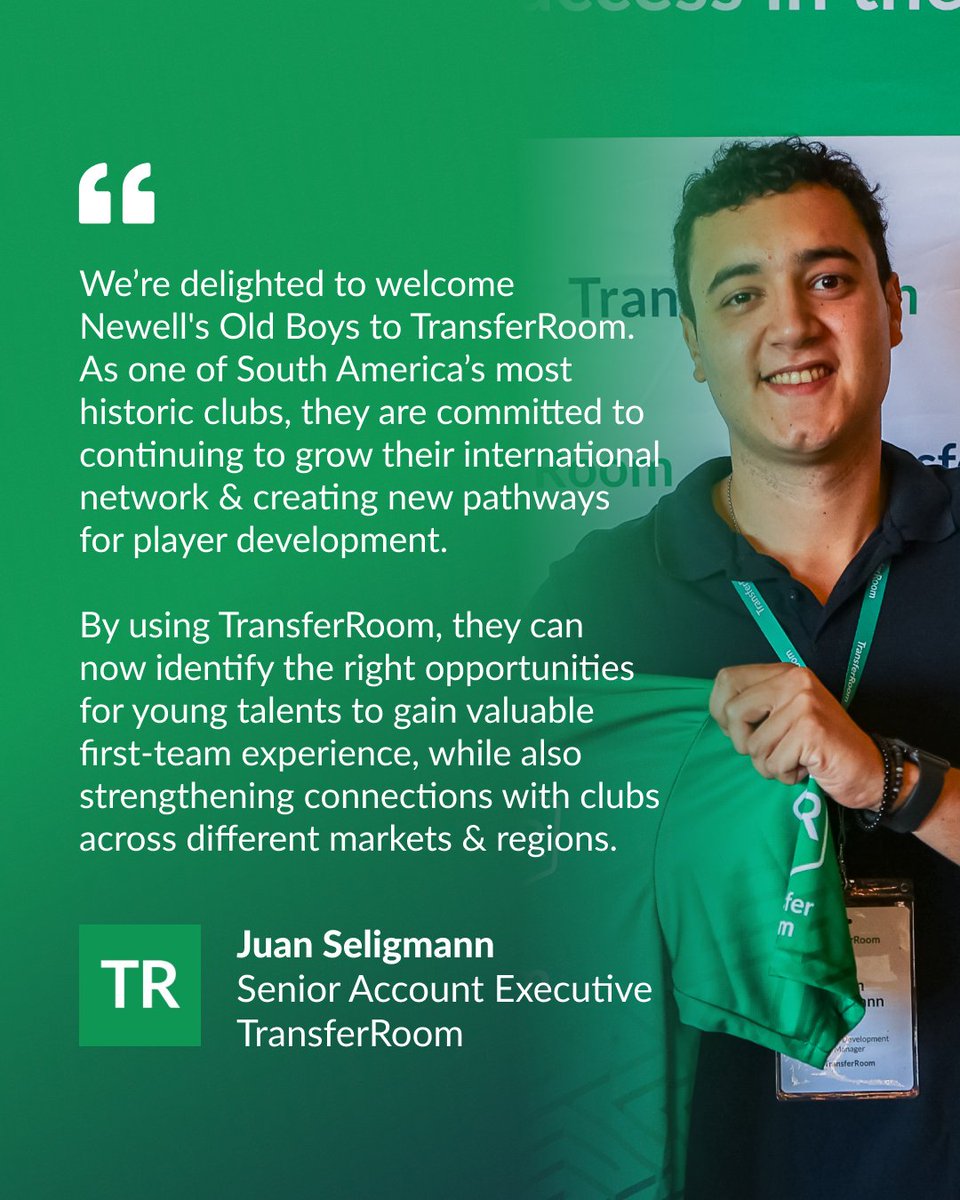 transferroom's tweet photo. By joining, the Argentine side now get:

🤝 Direct access to 800+ clubs and 550+ Trusted Agencies
📈 Deal opportunities across 130+ leagues worldwide
🔍 Real-time market intelligence, player availability and club requirements

TransferRoom's Juan Seligmann explains more. 👇 https://t.co/BU5Y3CEr2i