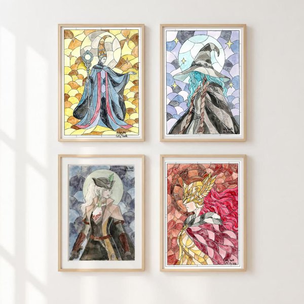 CaliUny's tweet photo. Entre les Terres Intermédiaires et les rues de Yharnam, mon cœur balance. ⚔️🩸

J'ai réuni 4 illustrations aquarelle inspirées d'Elden Ring et Bloodborne dans une même collection de prints.

Ranni, Malenia, le Chasseur... et un mystérieux mage.

Lien en bio 🫵🏼😉 https://t.co/n8NXkc1ivF
