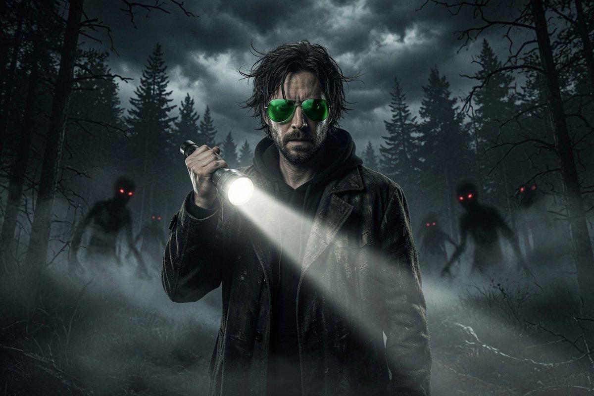 RealBoon22's tweet photo. Ok X here’s me cosplaying as Alan Wake 🤣🤣😎🔥 https://t.co/Z6AGmdffLV