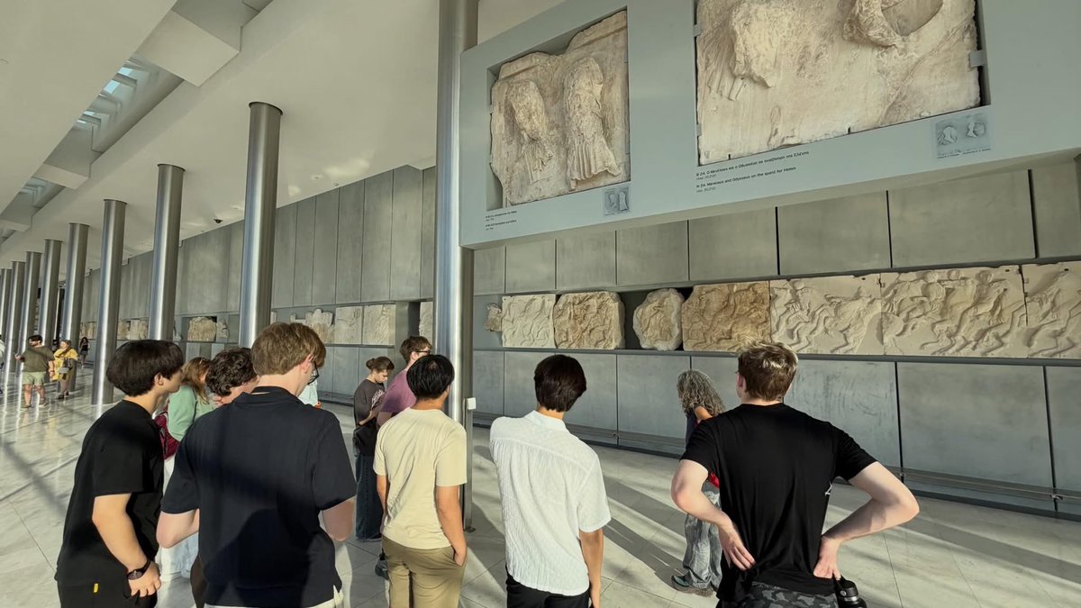 TJ_StL's tweet photo. The Greece group visited the sanctuary of Apollo at Delphi, one of the major Panhellenic sanctuaries. Then they got back on the road, stopped for lunch at Livadia, and headed back to Athens. They visited the Acropolis Museum and caught a ferry to the island of Crete. #tj #tjs https://t.co/JyfIUSO2fb