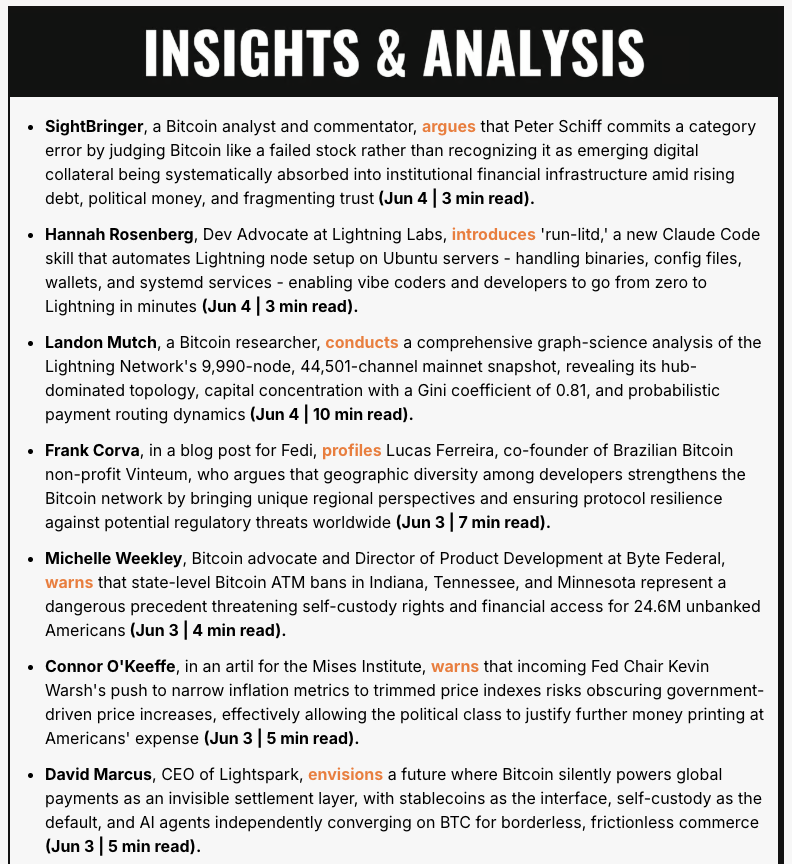 BTCBreakdown's tweet photo. Issue #563 of Your Daily Bitcoin Breakdown newsletter is now live! Check out today’s top stories and a sneak peek at the latest Insights &amp; Analysis section. Full issue available here: https://t.co/Db7Y9Ibpqv #BitcoinOnly https://t.co/i4Tp6Kjjji