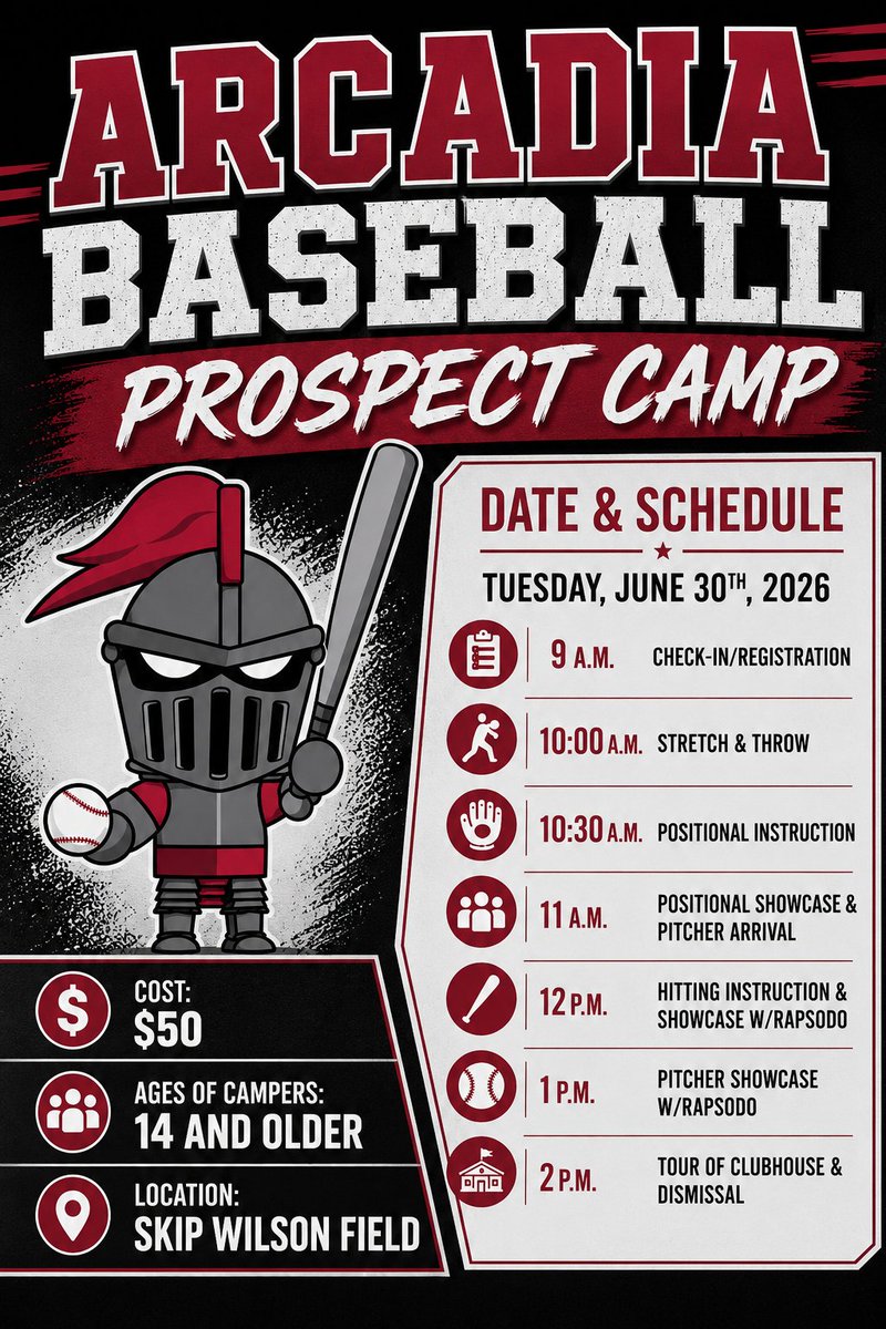 Arcadia_BASE's tweet photo. Don't miss out on this great opportunity to work with our staff!! Join us to get elite instruction while showcasing your abilities at a LOW COST!!

Link to register can be found below. 

SPOTS ARE LIMITED!!

https://t.co/tIoUg5ghiz https://t.co/OPpnLgR9LY