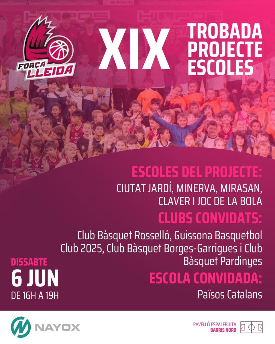 flleidabase's tweet photo. ‼️ Nova edició de la TROBADA PROJECTE ESCOLES

Aquest dissabte ens tornem a reunir jugadores i jugadors de la @flleidabase , de les escoles del projecte i clubs i escoles convidats.

Amb moltes ganes d’aquesta 19a edició 💜 https://t.co/TQlLfhC4TY