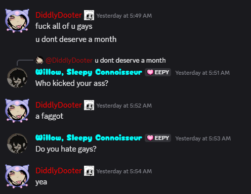 briannaagain's tweet photo. what group of folks?? one of my friends has been sending them to me and as far as i know they didnt sexually harass anyone
also, i dont think any amount of context or saying "its a joke" makes this any less homophobic/racist
also calling a 16 year old a whore?? fucking weirdo https://t.co/DXjGqlpsP2