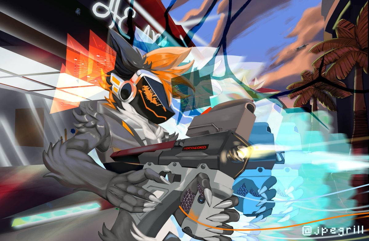 jpegrill's tweet photo. Cyberprot 🔥🔥🔥 #protogen #furry #art https://t.co/Lt8qF16yTb