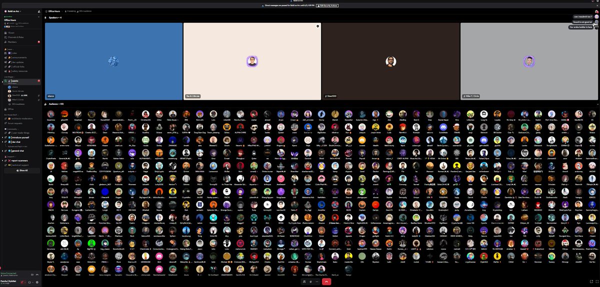 Panchu2605's tweet photo. another tuesday, another 500+ builders in @Arc Discord Office Hours.

i don't think people fully realize how rare this is.

every single week, hundreds of people show up just to learn, ask questions, share what they're building, and help each other.

been attending these for months now and the energy is still the same.

if you're looking for a place to actually build, you should be here.

Build on Arc.

Join Arc Discord - https://t.co/192Fvc24tg

Join Arc House - https://t.co/SkTdC78BgH