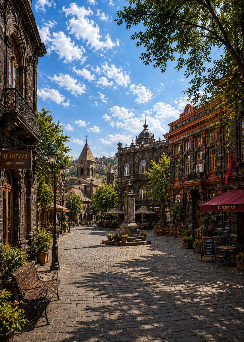 RobertKocharyan's tweet photo. We used AI to bring President Kocharyan’s vision for Yerevan to life. What do you think? https://t.co/u4VrPxqKT6