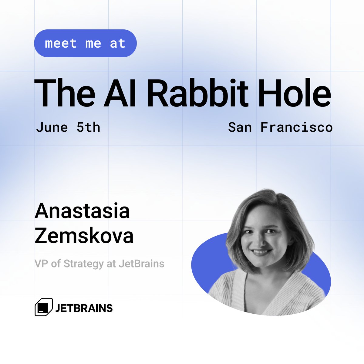 dvc_collective's tweet photo. Excited to announce two incredible speakers from @jetbrains  joining us at The AI Rabbit Hole 2026!
We're thrilled to welcome @oleg_koverznev, VP & Head of Agent Systems, and @elsegreen_ , VP of Strategy — both bringing the JetBrains perspective to one of the most forward-thinking AI stages in San Francisco.
JetBrains has long been at the forefront of developer tooling, and with AI reshaping how we build software, there's no better time to hear from the people driving that evolution from the inside.

🗓 June 5th, 2026 📍 Treasure Island, San Francisco

Alongside 30+ speakers from Anthropic, Stanford, Google, and beyond — this is shaping up to be an unmissable day for founders, builders, investors, and researchers.

hashtag#AIRabbitHole2026 hashtag#JetBrains hashtag#AIConference