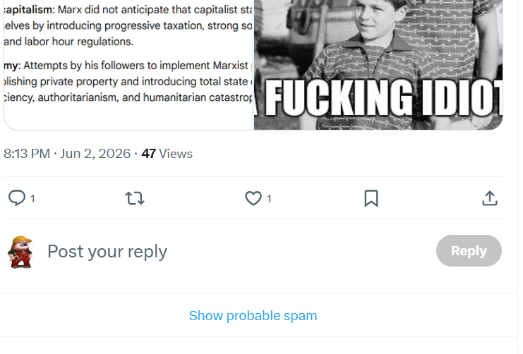8Two2Four's tweet photo. @MuddersMilk2810 @jacksonhinkle SPAM talking. Are you Ivan, escaped from russia and working in United Kingdom or immigrant Apu from India? https://t.co/eYfpsrc9vF