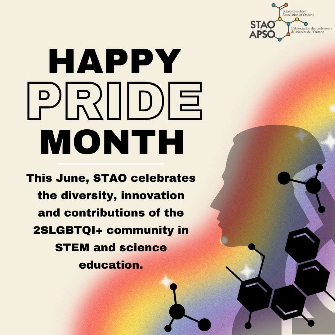 staoapso's tweet photo. Follow along throughout June as we spotlight 2SLGBTQI+ voices shaping STEM and science education.
#PrideMonth #LGBTQinSTEM #DiversityInSTEM #STEMEducation #STAO #EquityInEducation #RepresentationMatters #STEMCommunity #InspiringLeaders #EducationMatters #ScienceEducation https://t.co/PvDHmLYvLs