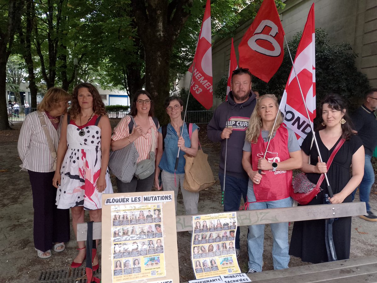 UD_FO_33's tweet photo. Les assistants d'éducation des lycées et collèges mobilisés pour leur salaire. Les professeurs des écoles pour leur droit à mutation. La @FnecFpFO reçue en audience au rectorat de Bordeaux pour porter les revendications. https://t.co/E9NyqKbmhG