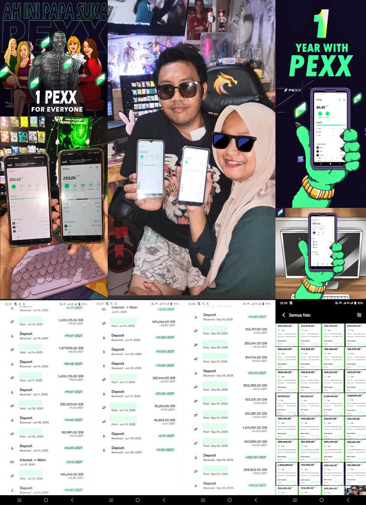 apaajadesainin's tweet photo. @PEXX_Official Bukti setiaku padamu PEXX @PEXX_Official tepat 1 tahun menggunakan pexx app, awal terjun web3 udah mulai pakai pexx 👍👍 tepatnya 8 juni. 🙌✨✨ tahun ini istriku sudah mulai menggunakan pexx app. Terimakasih PEXX

@mo_anisa28 @NavishaDRIP @ricka https://t.co/c5OCjruj8o