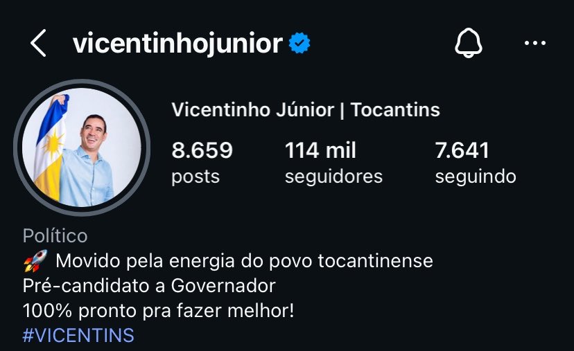 JuniorSheshii's tweet photo. Instagram do pré-candidato Vicentinho Júnior sofre novo ataque hacker com inserção de 7 mil contas falsas https://t.co/y9uSjOQOPN