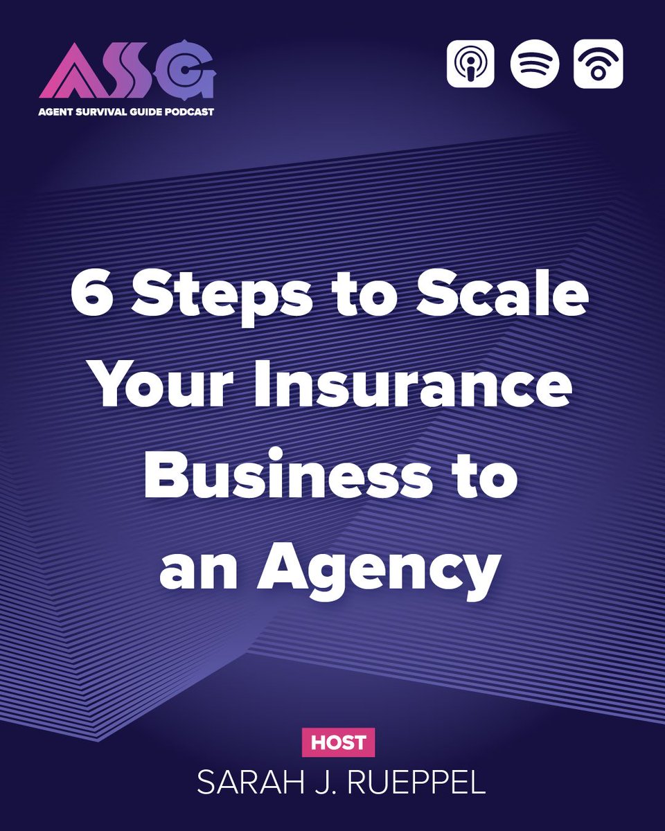 RitterIM's tweet photo. Not sure how to make the jump from agent to agency? We recommend taking it one step at a time, starting with listening to our latest #ASGPodcast episode!  

🎧 Listen to the full episode: https://t.co/dIVIaD4rci https://t.co/nV1s8G8oPd