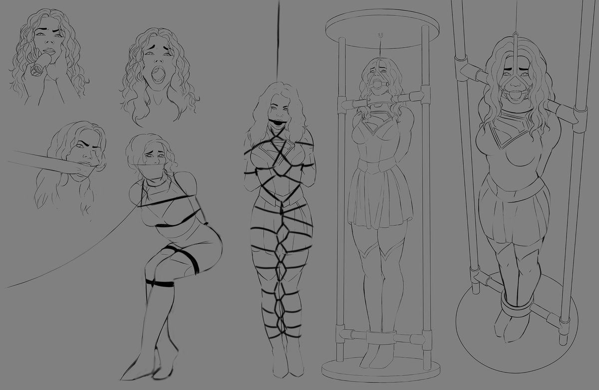 PerilChaser's tweet photo. Rough sketches of Supergirl from the upcoming Supergirl movie.

I was hoping to have this finished by now, but I just haven't had the time and don't think I will anytime soon, so here are some rough sketches. https://t.co/xJ0jpR7pn1