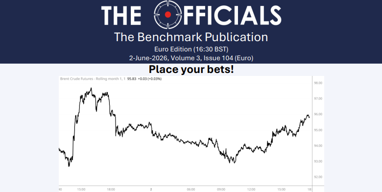FluxOfficials's tweet photo. Bets are piling in for higher crude - $150 here we come? For now, prices are weak and physical diffs are soft...
2-June-2026, Volume 3, Issue 104 (Euro)
Read here: https://t.co/1pBFokRxkw
#OOTT #TheOfficials #Oil https://t.co/GsTfcnL6ux