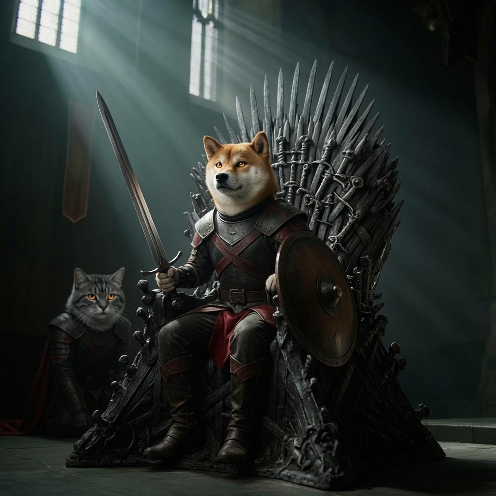 NewErrarb's tweet photo. @DogeusMaximusX Dogeus sits on the Iron Throne… for now.
Cateus watches from the shadows with that look in her eyes.
She’s not just waiting. She’s planning the coronation.
The game of thrones is far from over. 🐱👑🐶

CATEUS

0xcec34D18ba88A6BCfD12a4548005AfC1C2229E4D https://t.co/GqAuM7QdgE