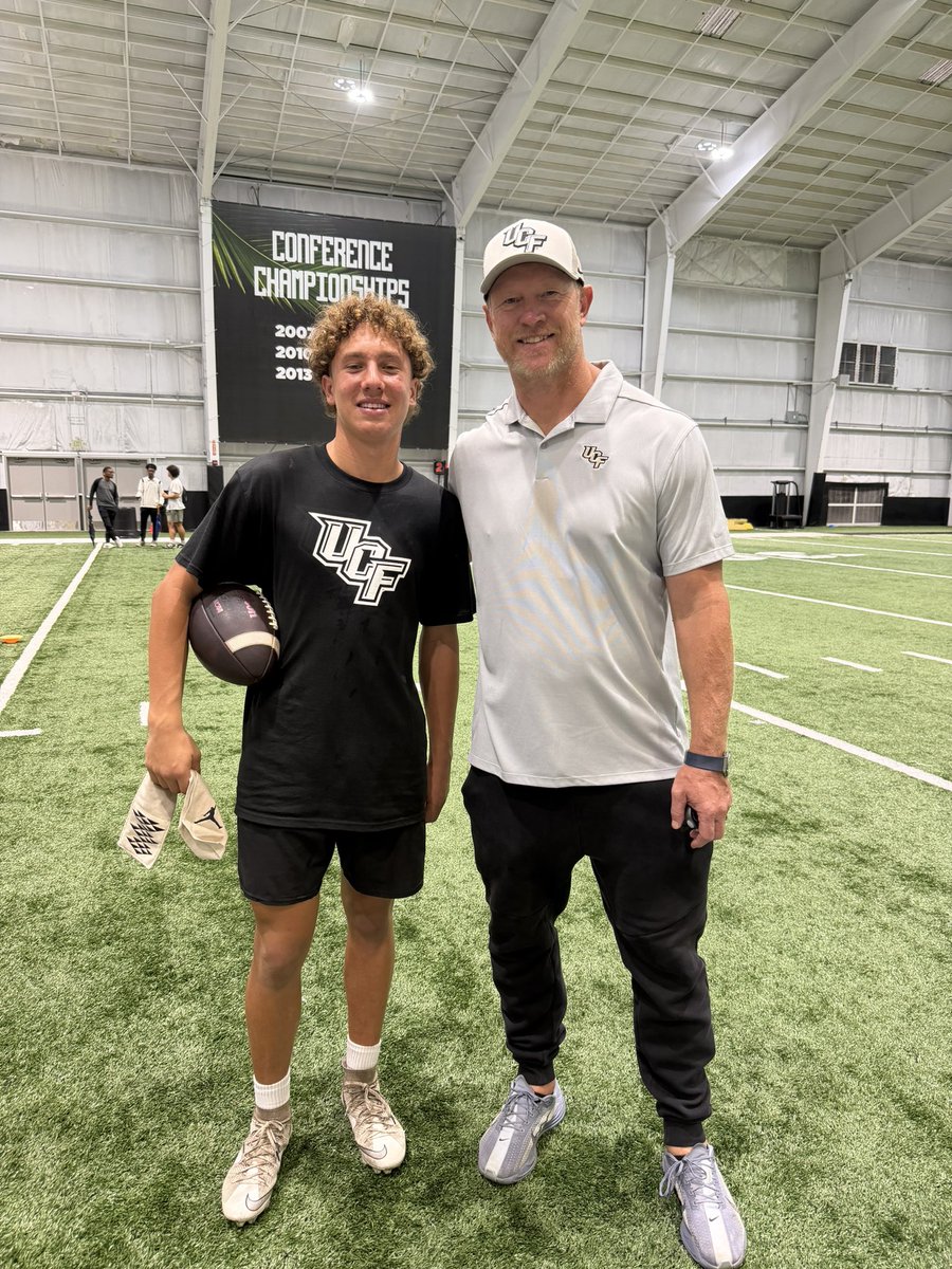 KaiGoodlingQB's tweet photo. Thank you @UCF_Football for the opportunity to showcase my skills yesterday at the prospect camp.  Great camp!! @CoachBeckton @McKenzieMil10 @KTSStrength @baylintrujillo  @michaeltovine @QBHitList @quarterbackmag @coschfrost7 @PrepRedzoneFL @CenFLAPreps @HSFB_Scoreboard @APKCoach_Neeson @ApopkaFootball @Topsiswear @SportsFla @TheUCReport @247recruiting @CoverApk @sixstarfootball 
@UCFKnights @UCF_Football @SamAnderson_21 #classof2030