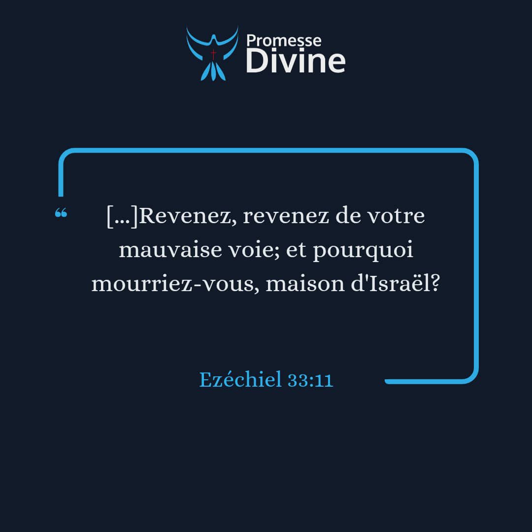 PromesseDivine_'s tweet photo. #PromesseDivine du 02 juin 2026 ✨

Dieu ne prend pas plaisir à voir Ses enfants s’éloigner de Lui. Peu importe nos erreurs, Sa miséricorde nous appelle toujours à revenir vers Lui. 🙏💙
En ce nouveau jour, que la grâce de Dieu renouvelle votre cœur et guide chacun de vos pas. 🌿 https://t.co/nbYtxPQNGs