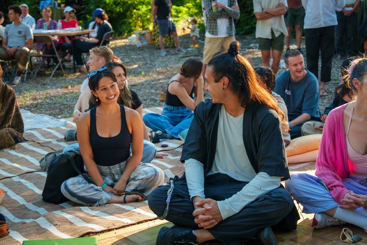JoinEdgeCity's tweet photo. This weekend we gathered in the Redwoods to kick off @EdgeEsmeralda 2026.

A month-long popup village for people building at the frontier of tech, science, and culture.

Some moments from the Opening Ceremony ↓ https://t.co/JQRobPKbzg