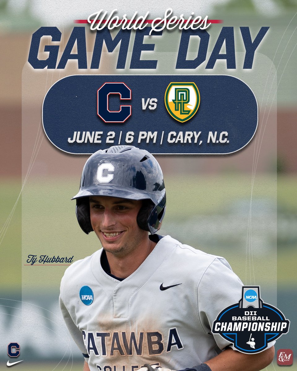 CatawbaIndians's tweet photo. A rematch under the lights in Cary, it’s Gameday for @CatawbaBaseball!

🆚 (6) #4 Point Loma
🕐 6 p.m.
📍 Cary, N.C.
📺 https://t.co/OE5vsfennq
📊 https://t.co/OE5vsfennq
📻 WSAT 101.7 FM

#BeYourOwnHero | #CatawbaCulture https://t.co/Mei7amFPZv
