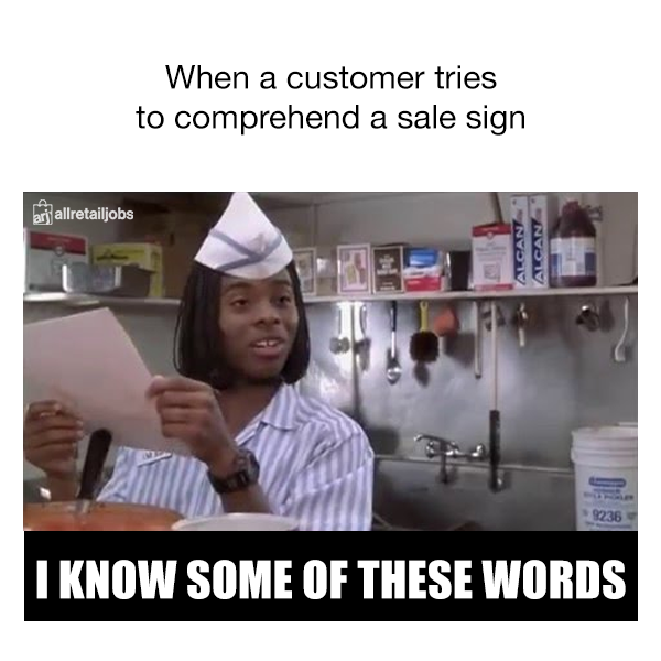 AllRetailJobs's tweet photo. Do you know what they mean though? 😅
#retaillife #customerservice #sales #retail #retailjobs https://t.co/iQRTQghDb6